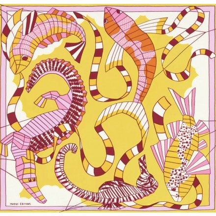 CARRE 65 CERFS VOLANTS JAUNE IE