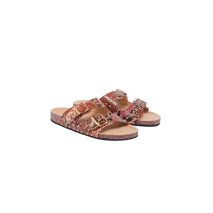 ODETTES SANDALES PYTHON TERRACOTTA CV