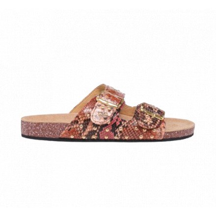ODETTES SANDALES PYTHON TERRACOTTA CV