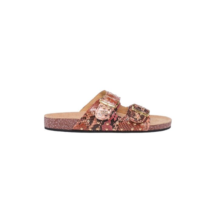 ODETTES SANDALES PYTHON TERRACOTTA CV