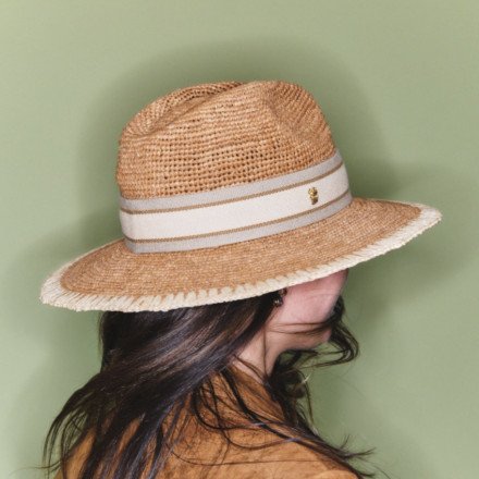 FEDORA CHAPEAU RAPHIA OFF WHITE CLARIS VIROT