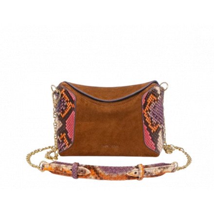 MINI GAIA SAC PYTHON CUIR TABAC ROSAVANDE CLARIS VIROT