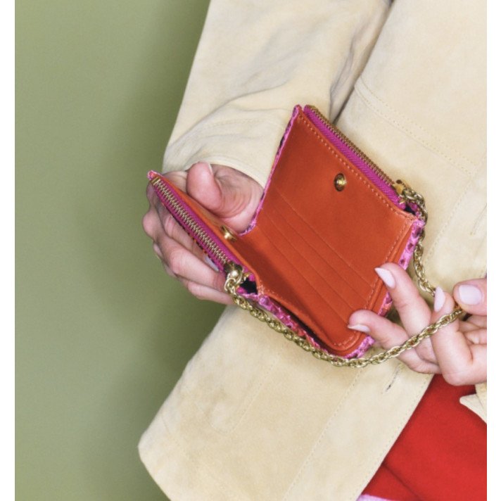 PORTE MONNAIE HECTOR PYTHON ABRICOT CV