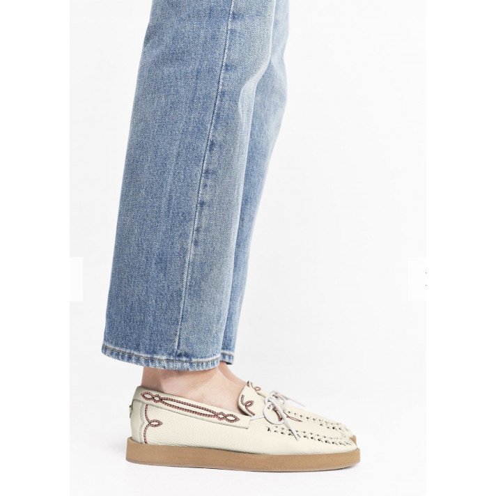 TOTEM MOC CUIR CREME SOCQUE PARIS