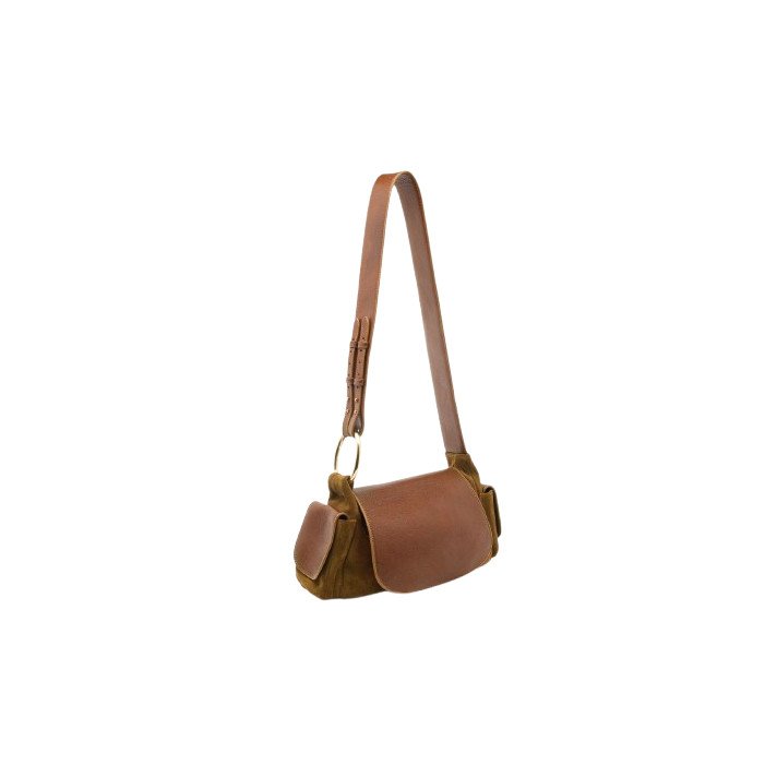 SAC MARINE CUIR TABAC CLARIS VIROT