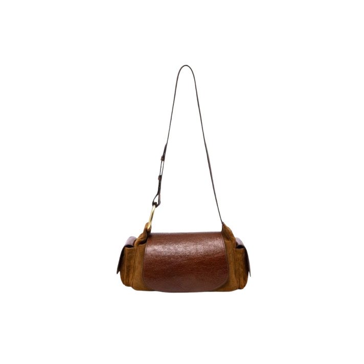 SAC MARINE CUIR TABAC CLARIS VIROT