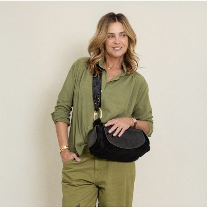 SAC MARINE PYTHON NOIR CLARIS VIROT