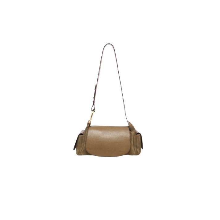 SAC MARINE CUIR TAUPE CLARIS VIROT