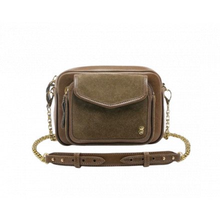 SAC CHARLY CUIR TAUPE CLARIS VIROT
