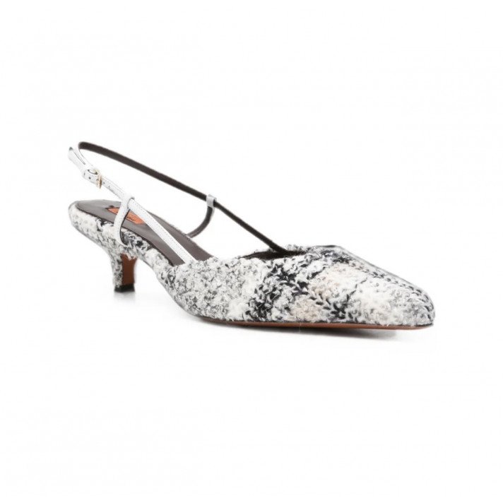 FIONA SLINGBACK BLANC/NOIR MISSONI