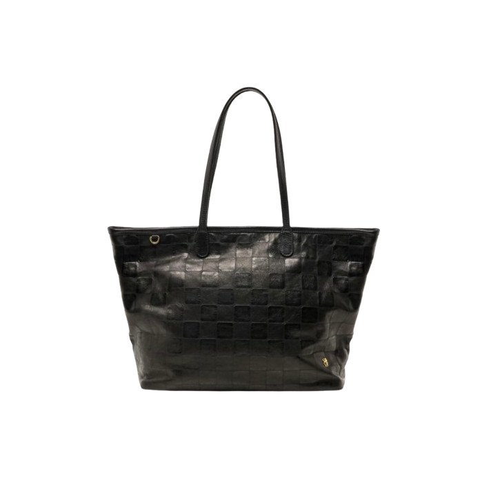 CABAS MARNY EMBOSSE CHECK NOIR CLARIS VIROT