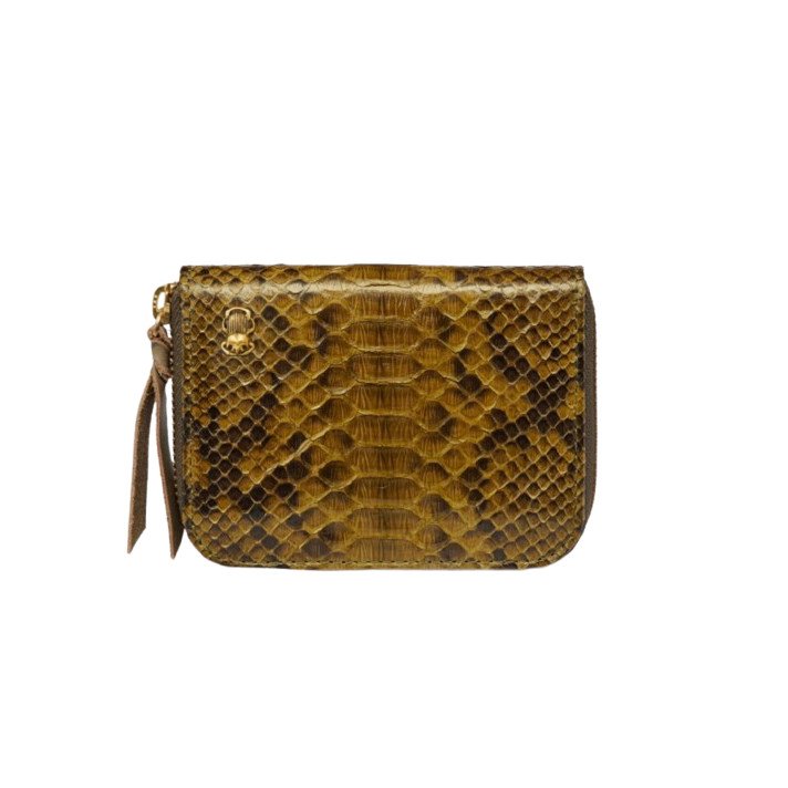 PORTE MONNAIE MINI BOB PYTHON KAKI CLARIS VIROT