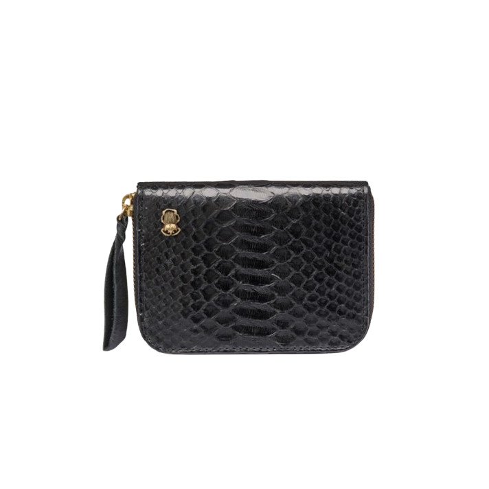 PORTE MONNAIE MINI BOB PYTHON  NOIR CLARIS VIROT