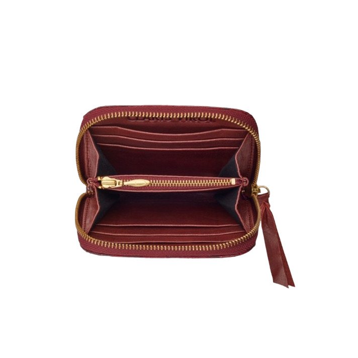 PORTE MONNAIE MINI BOB PYTHON BORDEAUX CLARIS VIROT